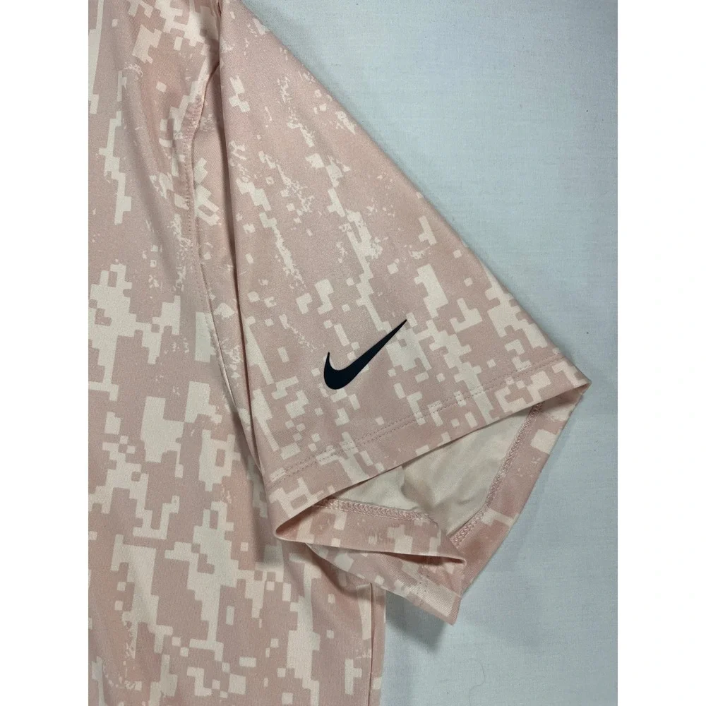 Nike Golf Dri-FIT Pink Digital Camo Polo Shirt Mens XXL CU9533-800